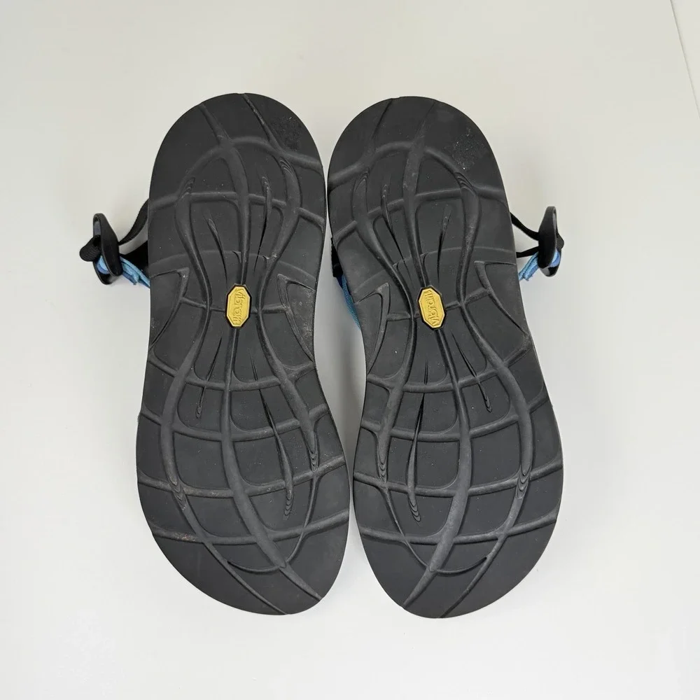 Chaco ZX2 Womens 10 Blue Double Strap Toe Loop Vibram Sandals